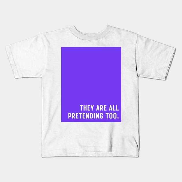 Purple Pretending Kids T-Shirt by April Twenty Fourth